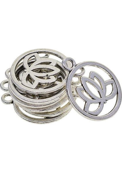 6X30 Adet Tibet Gümüş Yoga Lotus Çiçek Kolye Charms Oymalar Dıy Yapımı 6 Adet (Yurt Dışından) fırsatları