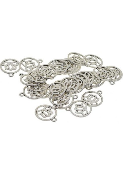 5X30 Adet Tibet Gümüş Hollow Out Yoga Lotus Çiçek Kolye Charms Dıy Yapma 5 Adet (Yurt Dışından)