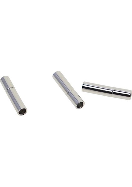 9X10 Set Gümüş Deri Tutkalı Süngü Itme Tüp Toka Takı Yapımı 14X3MM 9 Adet (Yurt Dışından)
