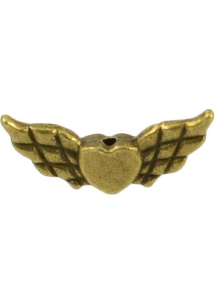 4X50 Parça Antik Bronz Melek Kanat Kalp Spacer Boncuk Takı Dıy Makineleri 4 Adet (Yurt Dışından) modelleri