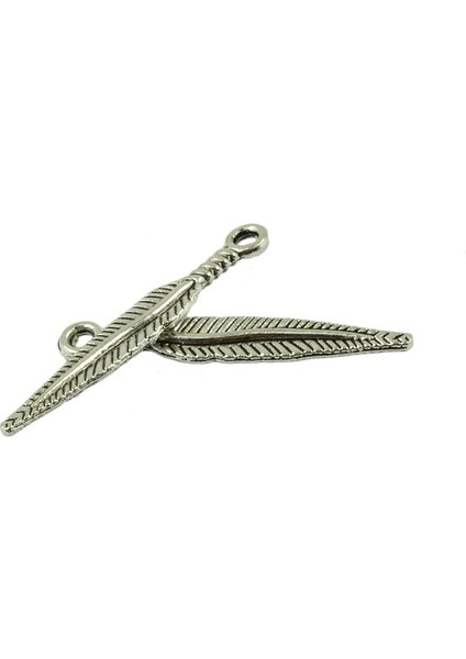 3X100 Parça Tibet Gümüş 3D Uzun Tüy Charms Kolye Takı Dıy Yapımı 3 Adet (Yurt Dışından)