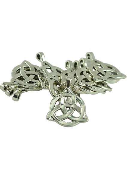 3X10 Parça Tibet Gümüş Üçgen Celtic Düğüm Takı Yapımı Charms Kolye 3 Adet (Yurt Dışından) modelleri