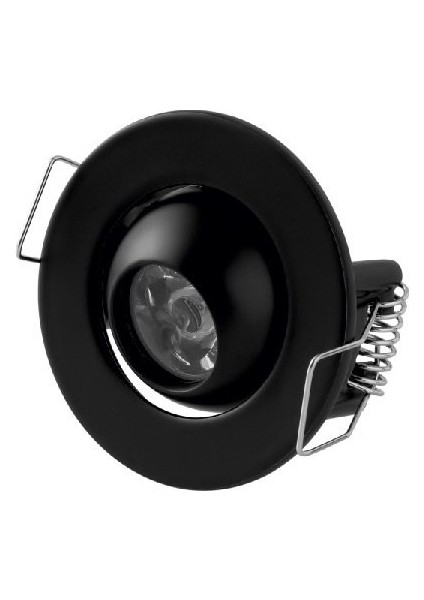 CT-5268 1.5W Hareketli LED Ufo Yıldız Spot 6400K Beyaz Işık Siyah Kasa