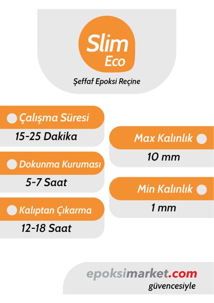 Slim Eco 375 gr Şeffaf Epoksi Reçine A+B