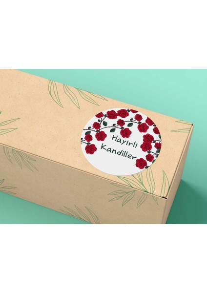 Kandil Etiketi Yuvarlak Hayırlı Kandiller Mat Sticker 4 cm (33 Adet) fiyatları