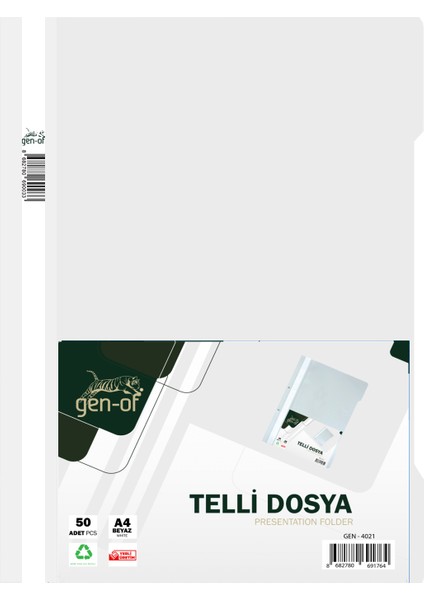 Beyaz Telli Dosya A4 50 Adet Ekonomik Paket Dayanıklı Tasarım ile
