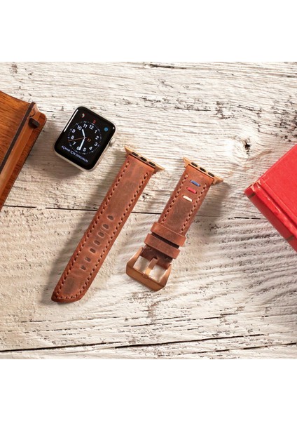 Apple Watch 42MM 44MM 45MM 49MM 3 / 4 / 5 / 6 / Se / 7 / 8 / Ultra / Ultra 2 Deri Kordon Deri Kayış Taba fırsatları