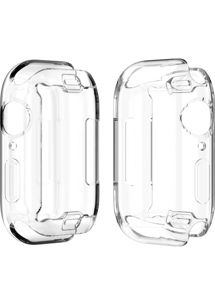 Apple Watch Uyumlu 7 45 mm Önü Kapalı Tasarım Silikon Kılıf - Şeffaf fırsatları