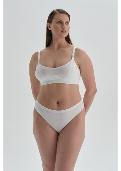 Beyaz Seamless Tanga