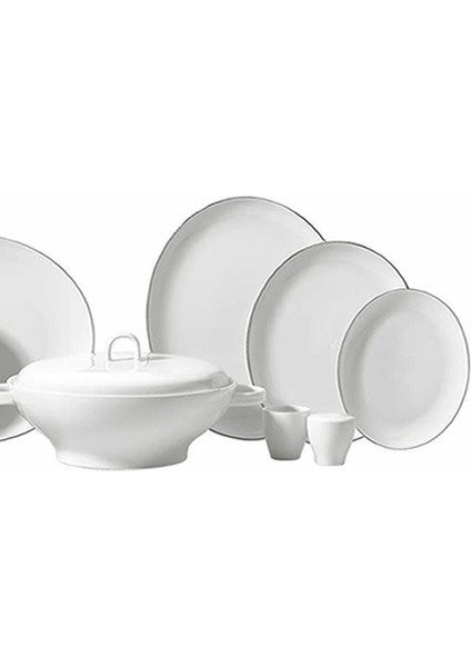 Lidya Collection 60 Parça Platin Yemek Takımı