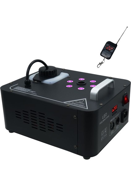 VOLCANO-2000 Dmx Sis Makinası 2000 Watt LED Işıklı ve Uzaktan Kumandalı