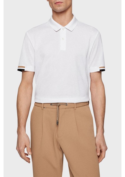 Logolu Regular Fit Düğmeli % 100 Pamuk Polo T Shirt Erkek Polo 50467113 100