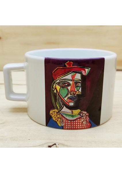 Pablo Picasso Set 5 - Çay/kahve Fincanı-Traverten Bardak Altlığı-Kalem-Defter-Kanvas Çanta 1