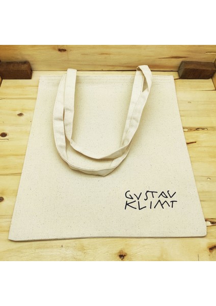 Gustav Klimt Set 5 - Çay/kahve Fincanı-Traverten Bardak Altlığı-Kalem-Defter-Kanvas Çanta 1