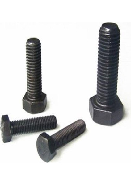 M12X45 DIN933 Cıvata(Altıgen) 8.8 Siyah 5 Li Paket