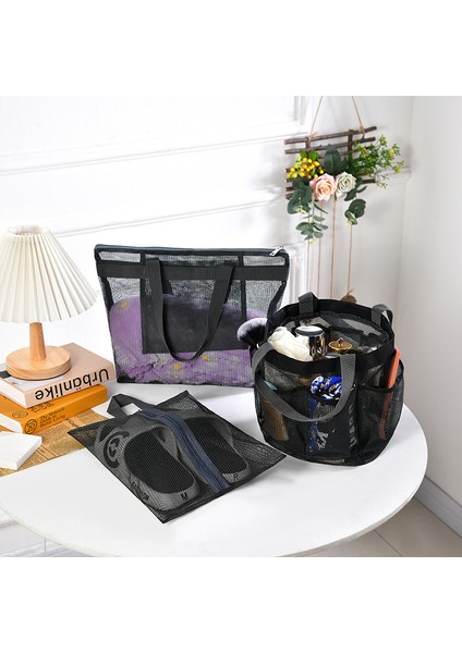 Taşınabilir 3 Parçalı Set 8 Cep Banyo Örgü Plaj, Saklama, Seyahat, Ayakkabı Çantası (Yurt Dışından) modelleri