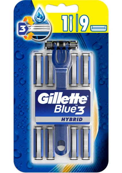 Blue3 Hybrid Tıraş Makinesi + 8 Yedek Tıraş Bıçağı