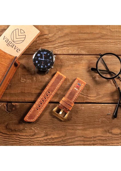 Huawei Watch Deri Kordon 46mm Watch GT5 / GT4 Gt 2 3 4 5 Pro Se 2e Elite Gt2 E Gt2e Gt2pro Gt3 Pro Gt3pro Huawei Watch 4 Pro Ultimate Deri Kordon Kayış 46 22mm Hardal