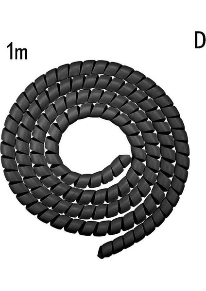 M365 M365 Pro Elektrikli Scooter Için 100 cm Kablo Koruyucu Spiral Siyah