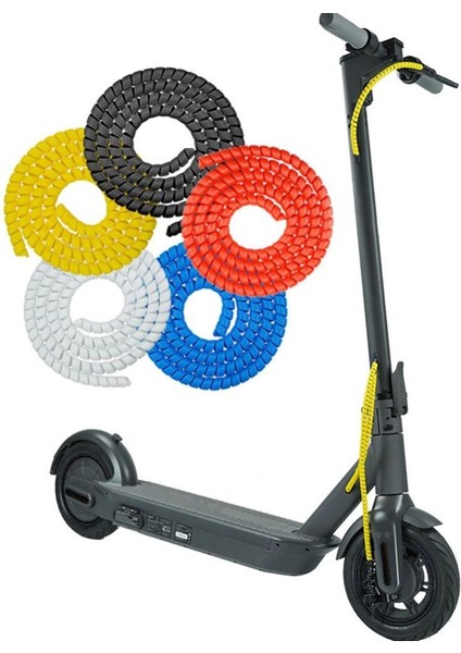 M365 M365 Pro Elektrikli Scooter Için 100 cm Kablo Koruyucu Spiral Mavi fiyatları