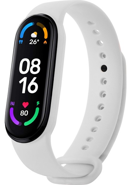 Xiaomi Mi Band 5 ve Mi Band 6 Uyumlu Yüksek Kalite Silikon Kordon