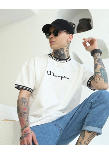 Yeni Sezon Oversize Yaka Detaylı Unisex T-Shirt