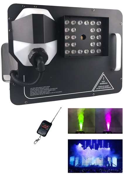 VOLCANO-2500 Dmx Sis Makinası 2500 Watt LED Işıklı ve Uzaktan Kumandalı