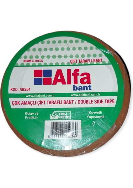 Çok Amaçlı Çift Taraflı Band 36 mm x 20