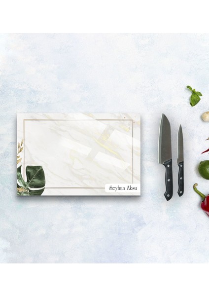 Kişiye Özel Cam Kesme ve Sunum Tablası 20X30CM Model 53