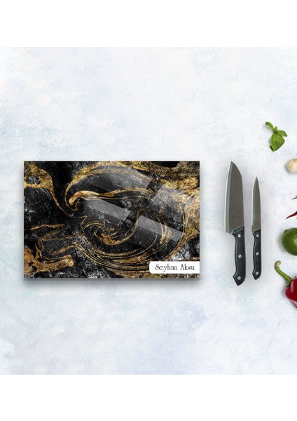 Kişiye Özel Cam Kesme ve Sunum Tablası 20X30CM Model 42