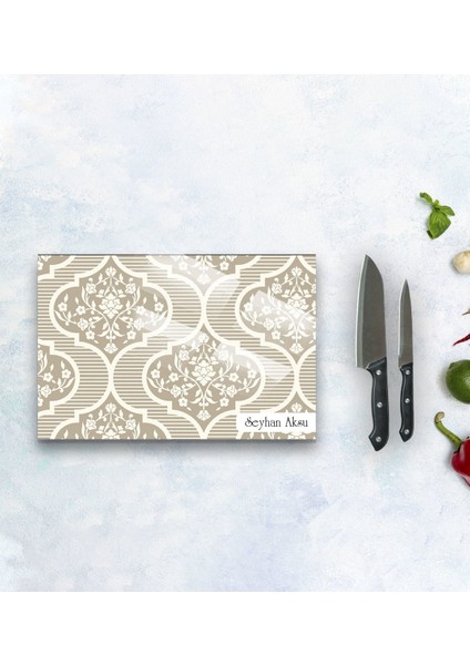 Kişiye Özel Cam Kesme ve Sunum Tablası 20X30CM Model 16