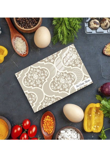 Kişiye Özel Cam Kesme ve Sunum Tablası 20X30CM Model 16 modelleri