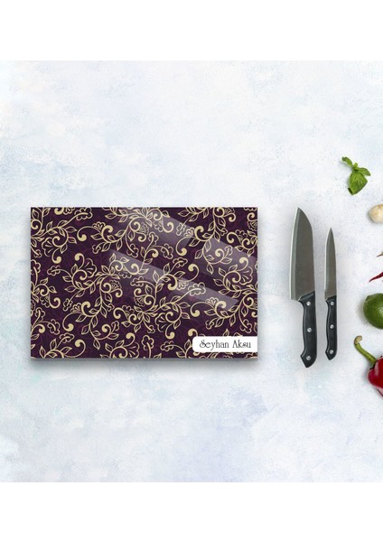 Kişiye Özel Cam Kesme ve Sunum Tablası 20X30CM Model 15