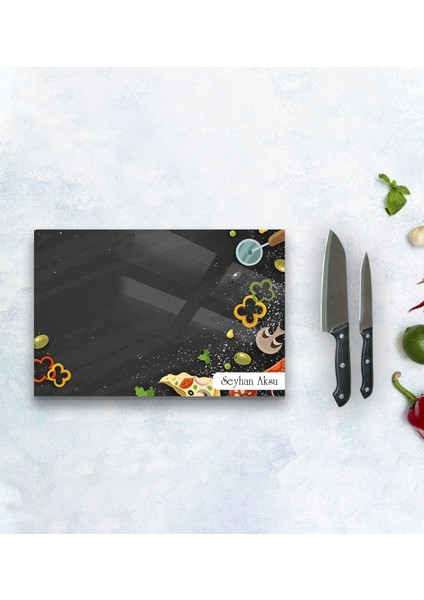 Kişiye Özel Cam Kesme ve Sunum Tablası 20X30CM Model 3