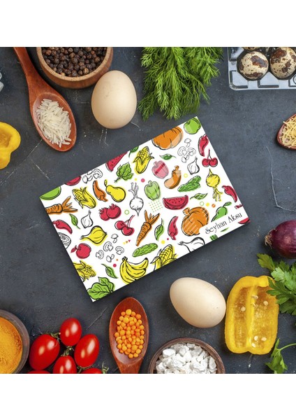 Kişiye Özel Cam Kesme ve Sunum Tablası 20X30CM Model 10 modelleri