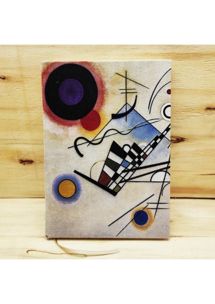 Wassily Kandinsky - Kumaş Kapaklı Defter Bej Renk 14X20CM