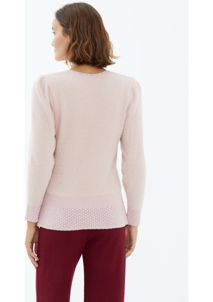 V Yaka Yumoş Kazak - Pembe fırsatları