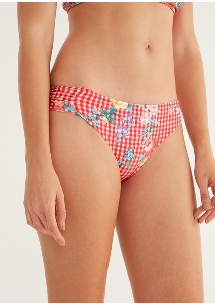 Yanı Pileli Bikini Alt