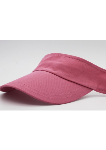 Unisex Uv Koruyucu Vizör Kasket Siperlik Tenis Şapka Açık Pembe