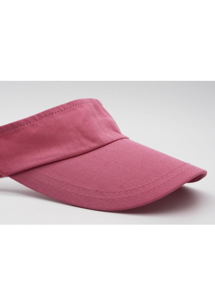 Unisex Uv Koruyucu Vizör Kasket Siperlik Tenis Şapka Açık Pembe