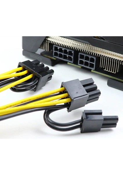 6 Pin Dual Pci E 8 Pin (6+2) 2x Pci-E Ekran Kartı Power Çoklayıcı Kablosu fırsatları