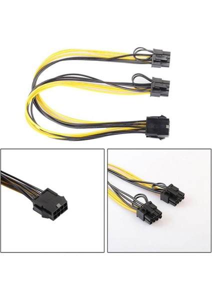 6 Pin Dual Pci E 8 Pin (6+2) 2x Pci-E Ekran Kartı Power Çoklayıcı Kablosu indirimleri