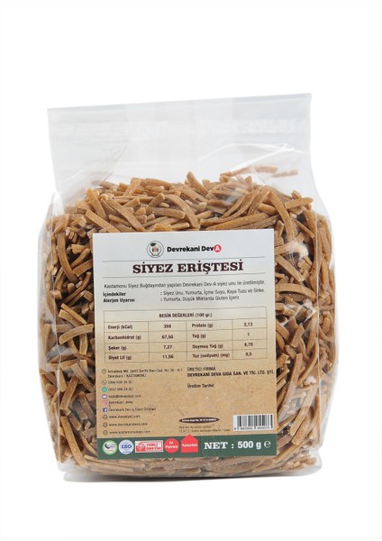 Ev Yapımı Siyez Erişte 500 gr