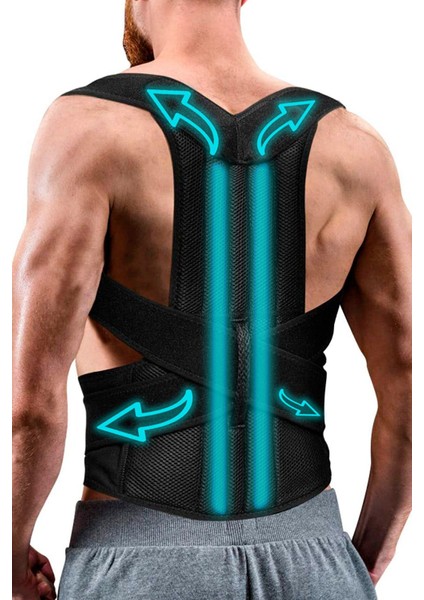 Spor Korse Balenli Bel ve Manyetik Sırt Korse Bel Omuz Postur Spor Korse