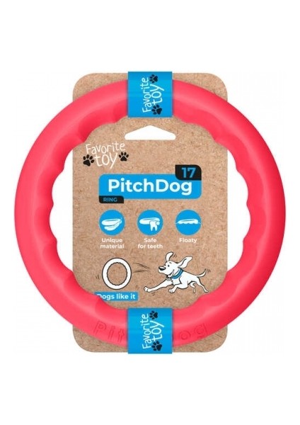 PITCHDOG17 Plastik Halka Köpek Oyuncağı Pembe