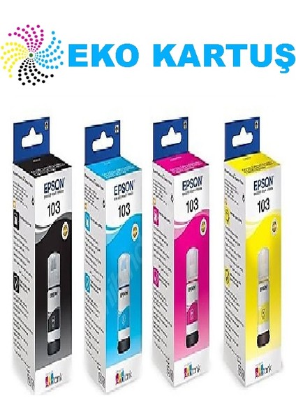 Epson Ecotank L3150 (103 4 Renk) Takım Mürekkep