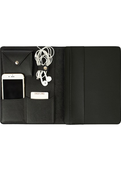 Vegan Organizer Kılıf/ Mini Tablet Kabı Siyah