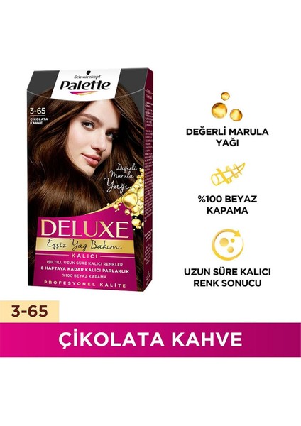 Deluxe Saç Boyası 3-65 Çikolata Kahve