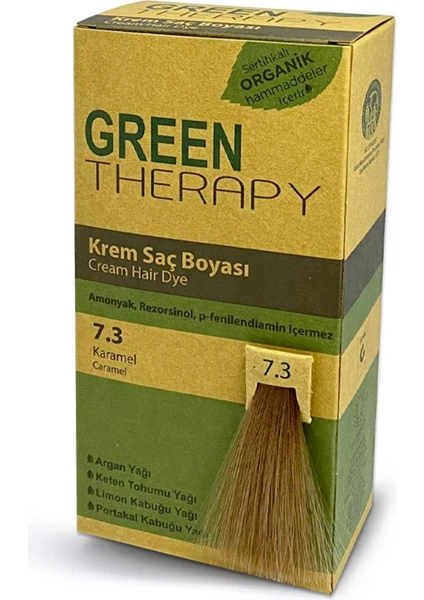 Green Therapy Krem Saç Boyası 7.3 Karamel