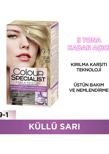 Saç Boyası No: 9.1 Sarı Sandre 60 ml